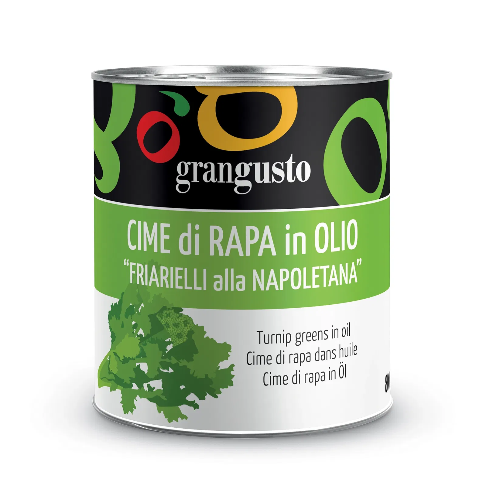 Grangusto Cime di rapa - Friarielli alla napoletana in olio 800g Grangusto Cime di rapa - Friarielli alla napoletana in olio 800g