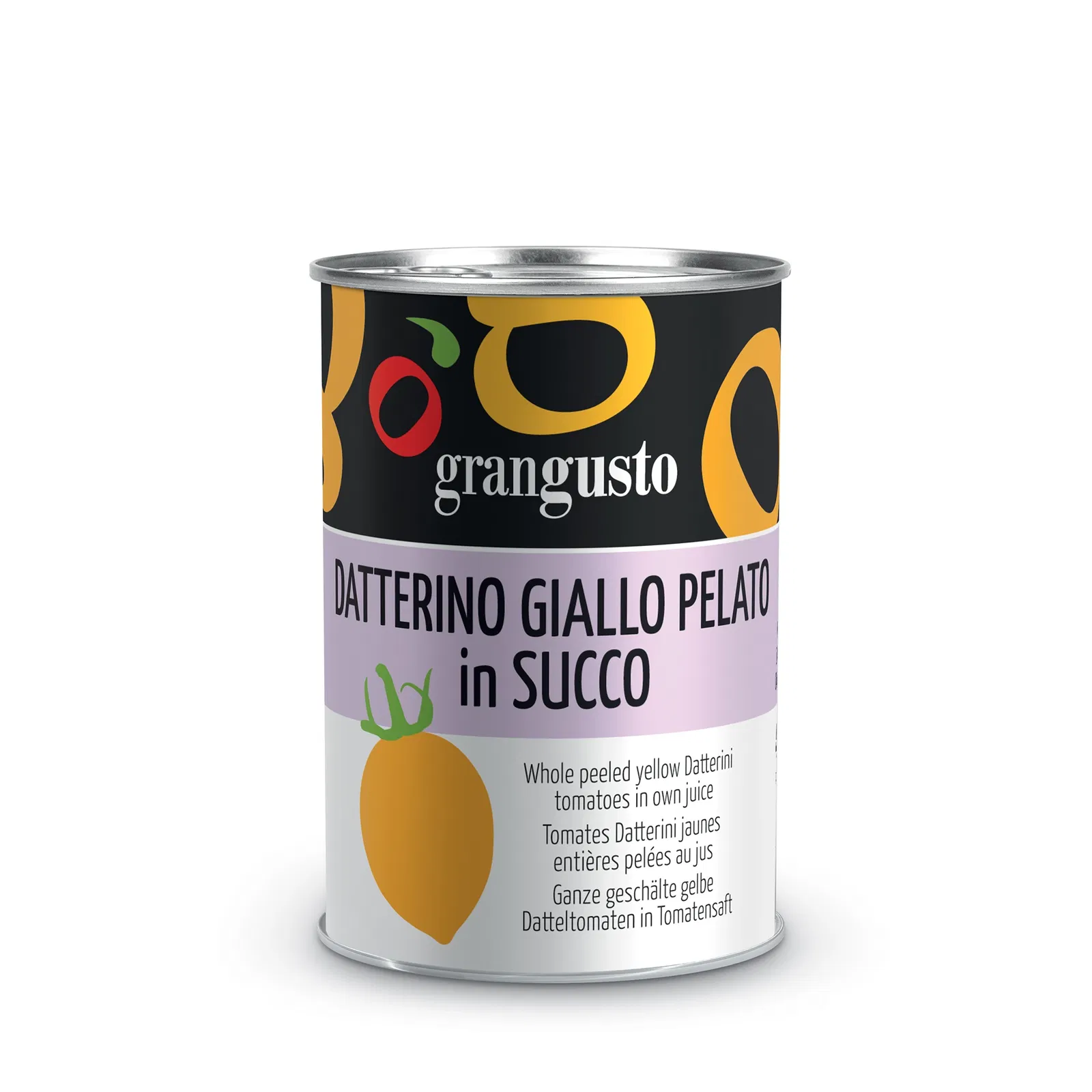 Grangusto Whole peeled yellow Datterini tomatoes in own juice 400g