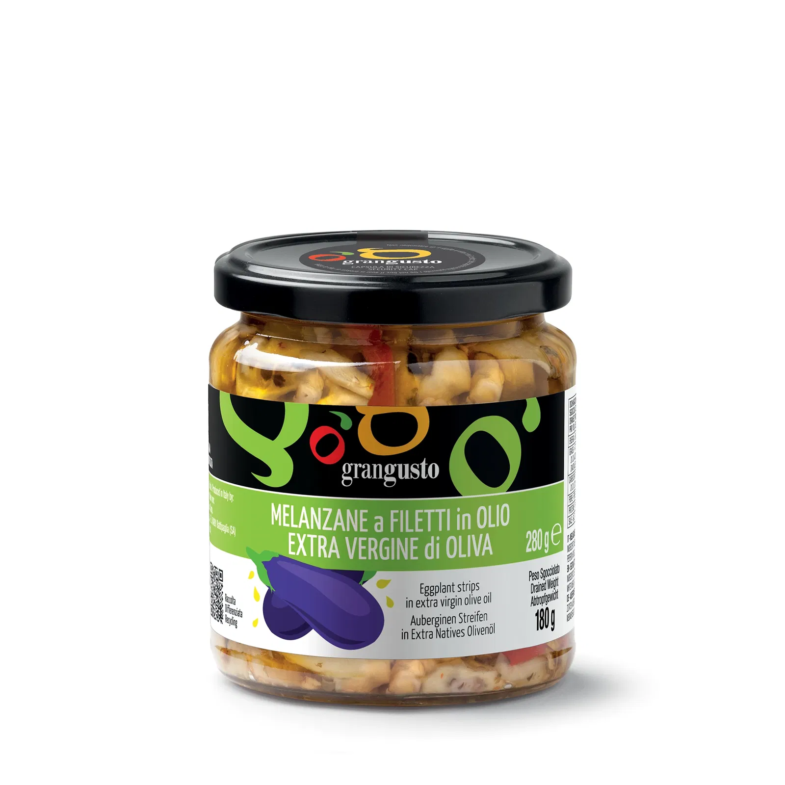 Grangusto Eggplant strips in extra virgin olive oil 280g