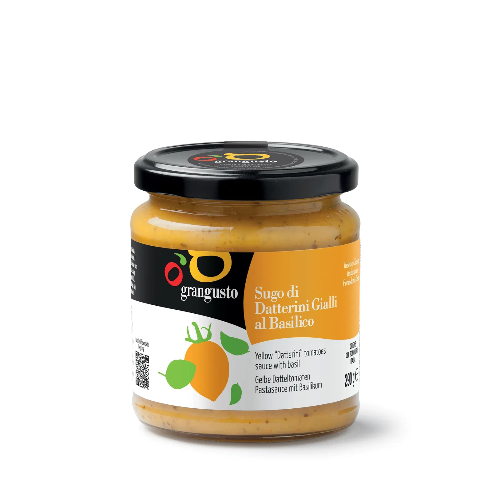 Grangusto Yellow Datterini tomatoes sauce with basil 290g
